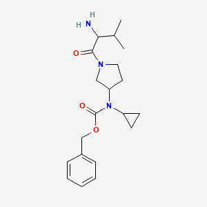 molecular formula C20H29N3O3 B14793784 Benzyl ((S)-1-((S)-2-amino-3-methylbutanoyl)pyrrolidin-3-yl)(cyclopropyl)carbamate 