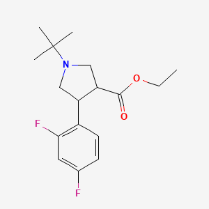 molecular formula C17H23F2NO2 B14793866 Ethyl (3S,4R)-1-(tert-butyl)-4-(2,4-difluorophenyl)pyrrolidine-3-carboxylate 