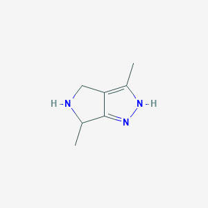 molecular formula C7H11N3 B14793935 3,6-Dimethyl-2,4,5,6-tetrahydropyrrolo[3,4-c]pyrazole 