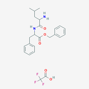molecular formula C24H29F3N2O5 B14793999 Benzyl 2-[(2-amino-4-methylpentanoyl)amino]-3-phenylpropanoate;2,2,2-trifluoroacetic acid 