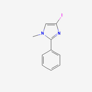 molecular formula C10H9IN2 B14794064 4-Iodo-1-methyl-2-phenyl-1H-imidazole 