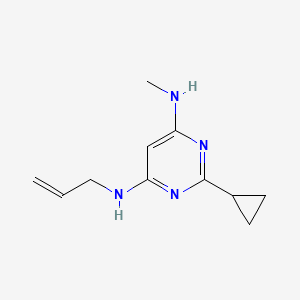 molecular formula C11H16N4 B1479408 N4-allyl-2-cyclopropyl-N6-methylpyrimidine-4,6-diamine CAS No. 2098033-46-4