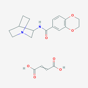 molecular formula C20H24N2O7 B14794139 N-(1-azabicyclo[2.2.2]octan-3-yl)-2,3-dihydro-1,4-benzodioxine-6-carboxamide;but-2-enedioic acid 