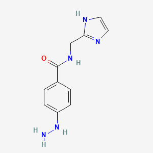 molecular formula C11H13N5O B14794165 N-((1H-Imidazol-2-yl)methyl)-4-hydrazinylbenzamide 