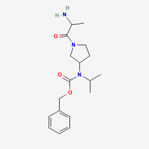 molecular formula C18H27N3O3 B14794188 Benzyl (1-((S)-2-aminopropanoyl)pyrrolidin-3-yl)(isopropyl)carbamate 