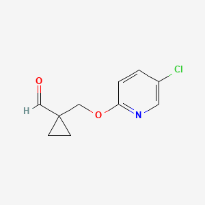 molecular formula C10H10ClNO2 B1479420 1-(((5-Chloropyridin-2-yl)oxy)methyl)cyclopropane-1-carbaldehyde CAS No. 2097962-48-4