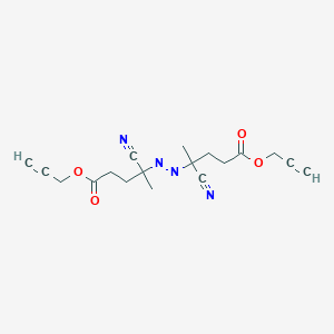 molecular formula C18H20N4O4 B14794213 Di(prop-2-yn-1-yl) 4,4'-(diazene-1,2-diyl)bis(4-cyanopentanoate) 