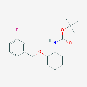 molecular formula C18H26FNO3 B14794217 tert-butyl N-[2-[(3-fluorophenyl)methoxy]cyclohexyl]carbamate 