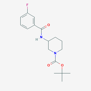 molecular formula C17H23FN2O3 B14794264 Tert-butyl 3-[(3-fluorobenzoyl)amino]piperidine-1-carboxylate 