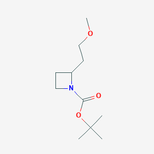 molecular formula C11H21NO3 B14794287 Tert-butyl 2-(2-methoxyethyl)azetidine-1-carboxylate 