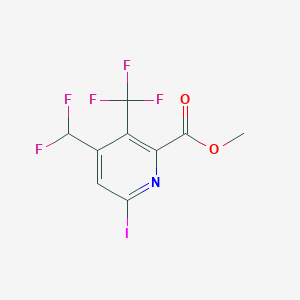 molecular formula C9H5F5INO2 B14794294 Methyl 4-(difluoromethyl)-6-iodo-3-(trifluoromethyl)pyridine-2-carboxylate 