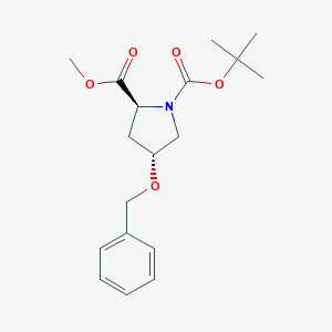 molecular formula C18H25NO5 B147944 (2S,4R)-1-Boc-4-Benzyloxy-pyrrolidine-2-dicarboxylic acid methyl ester CAS No. 136024-60-7