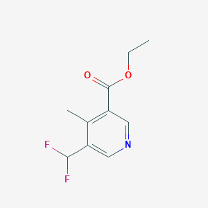 molecular formula C10H11F2NO2 B14794454 Ethyl 5-(difluoromethyl)-4-methylnicotinate 