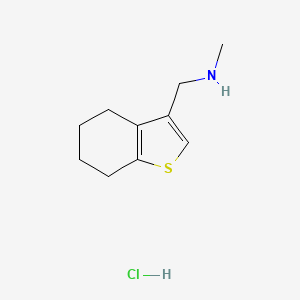 molecular formula C10H16ClNS B1479447 N-methyl-1-(4,5,6,7-tetrahydrobenzo[b]thiophen-3-yl)methanamine hydrochloride CAS No. 2098075-56-8