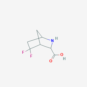 molecular formula C7H9F2NO2 B14794505 (3S)-5,5-Difluoro-2-azabicyclo[2.2.1]heptane-3-carboxylic acid 