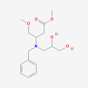 molecular formula C16H25NO5 B14794525 Methyl 3-[benzyl(2,3-dihydroxypropyl)amino]-4-methoxybutanoate 