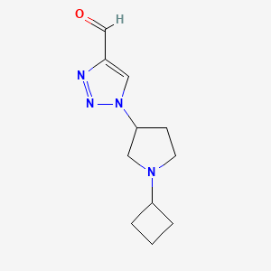 molecular formula C11H16N4O B1479453 1-(1-cyclobutylpyrrolidin-3-yl)-1H-1,2,3-triazole-4-carbaldehyde CAS No. 2097978-30-6