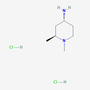 molecular formula C7H18Cl2N2 B14794555 trans-1,2-Dimethylpiperidin-4-amine diHCl 