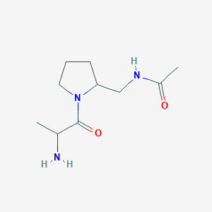 molecular formula C10H19N3O2 B14794591 N-[[1-(2-aminopropanoyl)pyrrolidin-2-yl]methyl]acetamide 