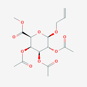 molecular formula C16H22O10 B147947 Methyl-(allyl 2,3,4-tetra-O-acetyl-beta-D-galactopyranosid)uronate CAS No. 130506-36-4