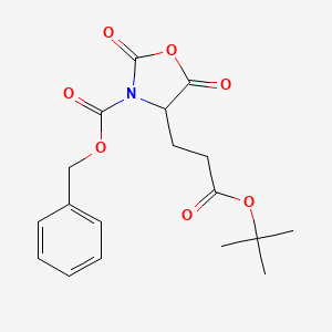 molecular formula C18H21NO7 B14794757 Benzyl 4-[3-[(2-methylpropan-2-yl)oxy]-3-oxopropyl]-2,5-dioxo-1,3-oxazolidine-3-carboxylate 