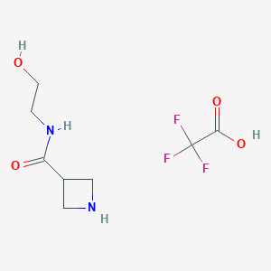 molecular formula C8H13F3N2O4 B1479476 N-(2-hydroxyethyl)azetidine-3-carboxamide 2,2,2-trifluoroacetate CAS No. 2098054-84-1