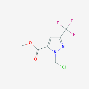 molecular formula C7H6ClF3N2O2 B1479479 methyl 1-(chloromethyl)-3-(trifluoromethyl)-1H-pyrazole-5-carboxylate CAS No. 1263213-14-4