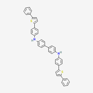 molecular formula C44H32N2S2 B14794945 N4,N4'-bis[4-(5-phenyl-2-thienyl)phenyl]-[1,1'-biphenyl]-4,4'-diamine 