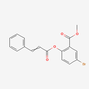 molecular formula C17H13BrO4 B14795005 Methyl 5-bromo-2-(3-phenylprop-2-enoyloxy)benzoate 