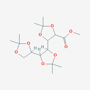 molecular formula C17H28O8 B14795106 methyl 5-[5-(2,2-dimethyl-1,3-dioxolan-4-yl)-2,2-dimethyl-1,3-dioxolan-4-yl]-2,2-dimethyl-1,3-dioxolane-4-carboxylate 