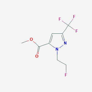 molecular formula C8H8F4N2O2 B1479512 methyl 1-(2-fluoroethyl)-3-(trifluoromethyl)-1H-pyrazole-5-carboxylate CAS No. 2098069-21-5