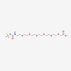 molecular formula C19H36NO10- B14795183 BocNH-PEG6-acid 