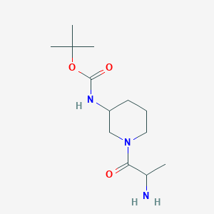 molecular formula C13H25N3O3 B14795187 tert-butyl N-[1-(2-aminopropanoyl)piperidin-3-yl]carbamate 