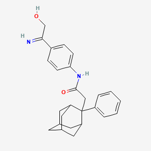 molecular formula C26H30N2O2 B14795223 N-[4-(2-hydroxyethanimidoyl)phenyl]-2-(2-phenyl-2-adamantyl)acetamide 