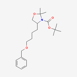 molecular formula C21H33NO4 B14795230 Tert-butyl 2,2-dimethyl-4-(4-phenylmethoxybutyl)-1,3-oxazolidine-3-carboxylate 