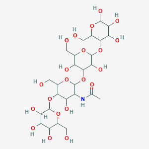 molecular formula C26H45NO21 B14795246 N-[(2S,3R,4R,5S,6R)-2-{[(2R,3S,4S,5R,6S)-3,5-dihydroxy-2-(hydroxymethyl)-6-{[(2R,3S,4R,5R)-4,5,6-trihydroxy-2-(hydroxymethyl)oxan-3-yl]oxy}oxan-4-yl]oxy}-4-hydroxy-6-(hydroxymethyl)-5-{[(2S,3R,4S,5R,6R)-3,4,5-trihydroxy-6-(hydroxymethyl)oxan-2-yl]oxy}oxan 