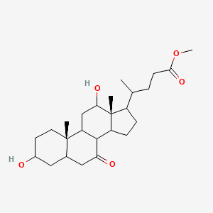 molecular formula C25H40O5 B14795313 methyl 4-[(10S,13R)-3,12-dihydroxy-10,13-dimethyl-7-oxo-1,2,3,4,5,6,8,9,11,12,14,15,16,17-tetradecahydrocyclopenta[a]phenanthren-17-yl]pentanoate 