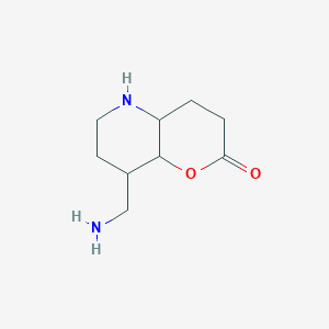 molecular formula C9H16N2O2 B14795316 8-(Aminomethyl)octahydro-2H-pyrano[3,2-b]pyridin-2-one 