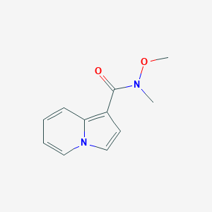 molecular formula C11H12N2O2 B14795326 N-Methoxy-N-methylindolizine-1-carboxamide 