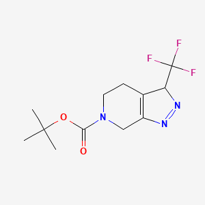 molecular formula C12H16F3N3O2 B14795372 tert-Butyl 3-(trifluoromethyl)-4,5-dihydro-3H-pyrazolo[3,4-c]pyridine-6(7H)-carboxylate 