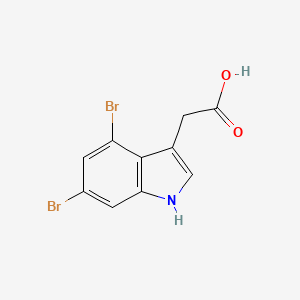 molecular formula C10H7Br2NO2 B14795465 2-(4,6-Dibromo-1H-indol-3-yl)acetic acid CAS No. 1227581-93-2