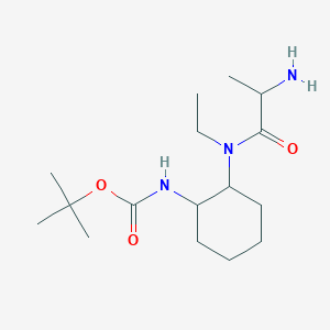 molecular formula C16H31N3O3 B14795492 tert-butyl N-[2-[2-aminopropanoyl(ethyl)amino]cyclohexyl]carbamate 