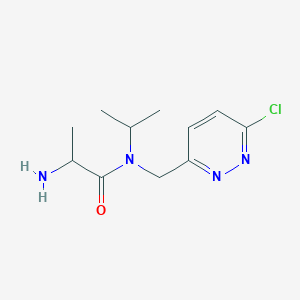 molecular formula C11H17ClN4O B14795531 2-amino-N-[(6-chloropyridazin-3-yl)methyl]-N-propan-2-ylpropanamide 