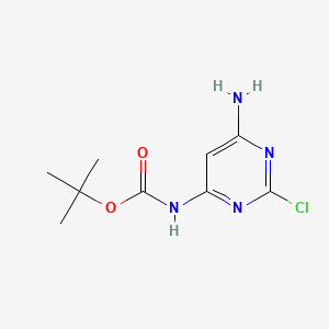 molecular formula C9H13ClN4O2 B14795532 tert-Butyl (6-amino-2-chloropyrimidin-4-yl)carbamate 