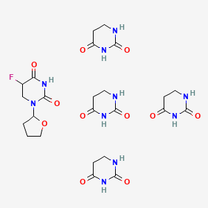 molecular formula C24H35FN10O11 B14795621 Tegafur-uracil mixt.; UFT; Uftoral; Ufur; Uracil-Futraful mixt.; Youfuding 