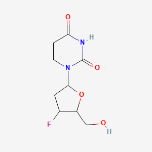molecular formula C9H13FN2O4 B14795635 2'',3''-Dideoxy-3''-fluoro-alpha-uridine 