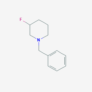 molecular formula C12H16FN B14795746 1-Benzyl-3-fluoropiperidine 