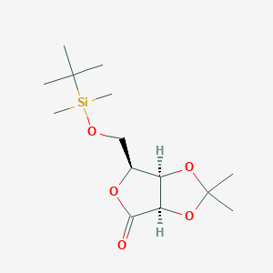 molecular formula C14H26O5Si B14795803 (3aR,6S,6aR)-6-(((tert-butyldimethylsilyl)oxy)methyl)-2,2-dimethyldihydrofuro[3,4-d][1,3]dioxol-4(3aH)-one 