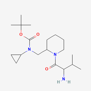 molecular formula C19H35N3O3 B14795864 tert-butyl N-[[1-(2-amino-3-methylbutanoyl)piperidin-2-yl]methyl]-N-cyclopropylcarbamate 