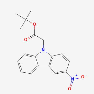 molecular formula C18H18N2O4 B14795870 tert-butyl (3-nitro-9H-carbazol-9-yl)acetate 